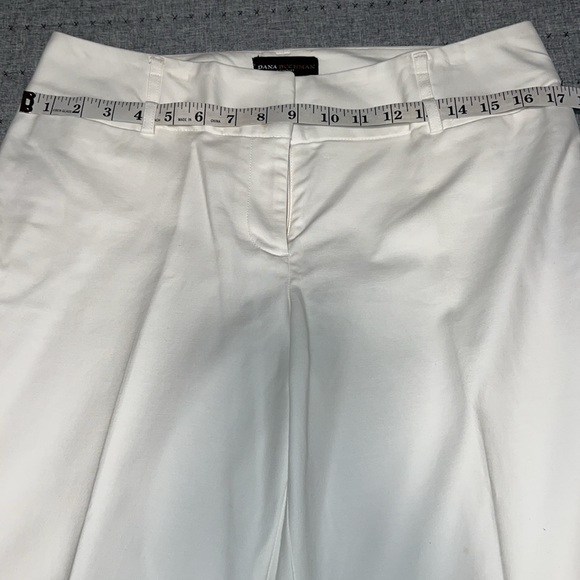 Women's White Trouser Slacks. Size 12. By Dana Buchman. Wide Leg Pants - Picture 2 of 3